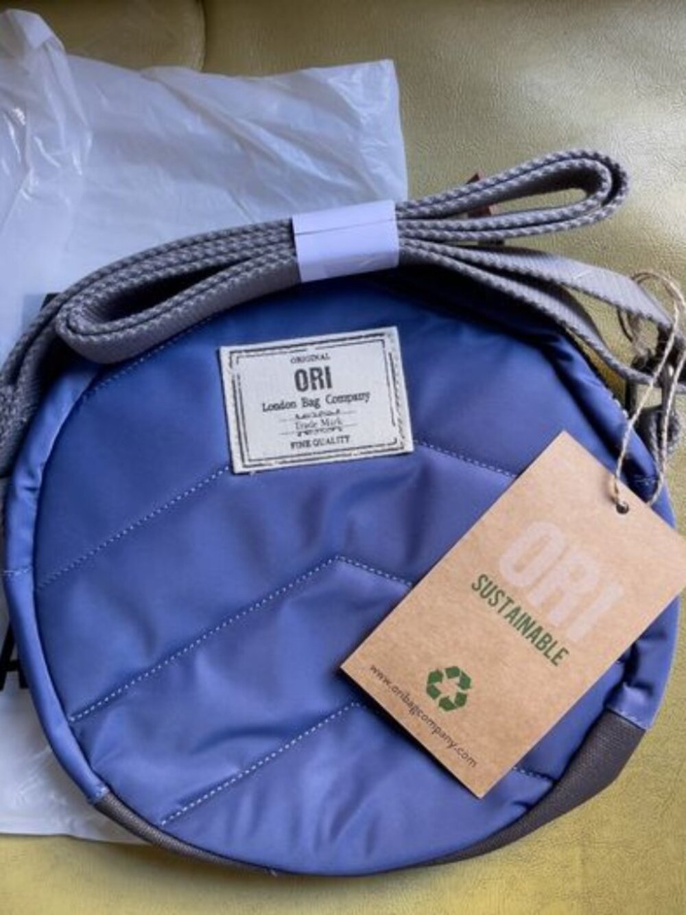 ORI London Paddington Round Crossbody Bag Blue NWT